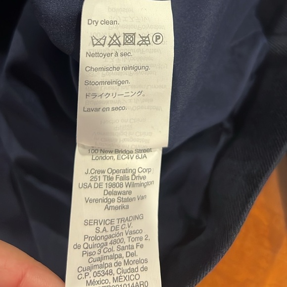 J.crew women’s navy blue parke blazer linen blend one button size 4 - Picture 8 of 8